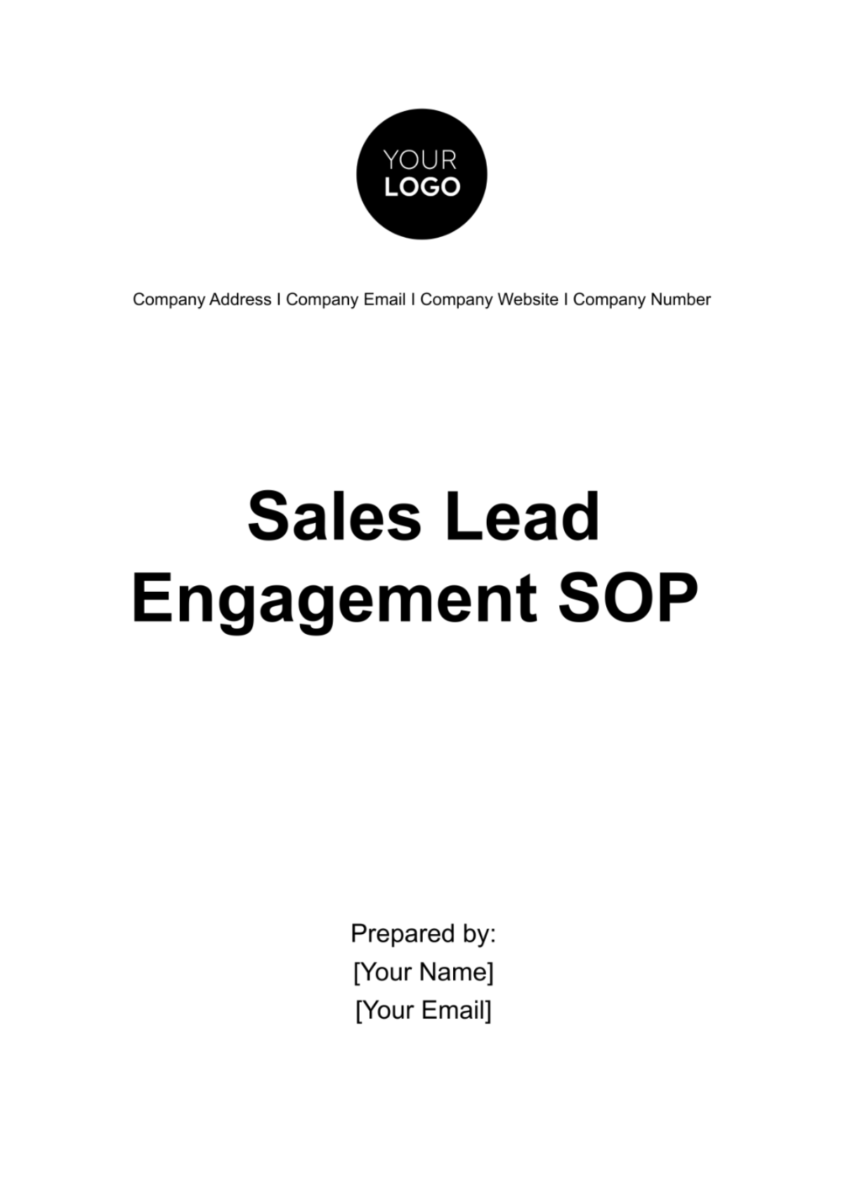 Sales Lead Engagement SOP Template - Edit Online & Download