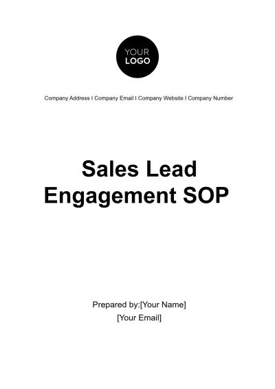 Free Sales Lead Engagement SOP Template to Edit Online
