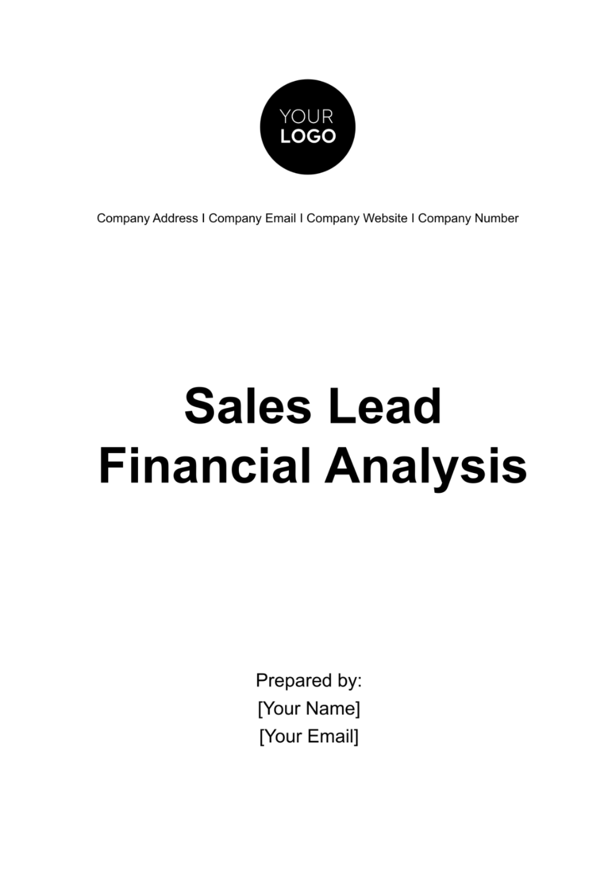 Sales Lead Financial Analysis Template - Edit Online & Download