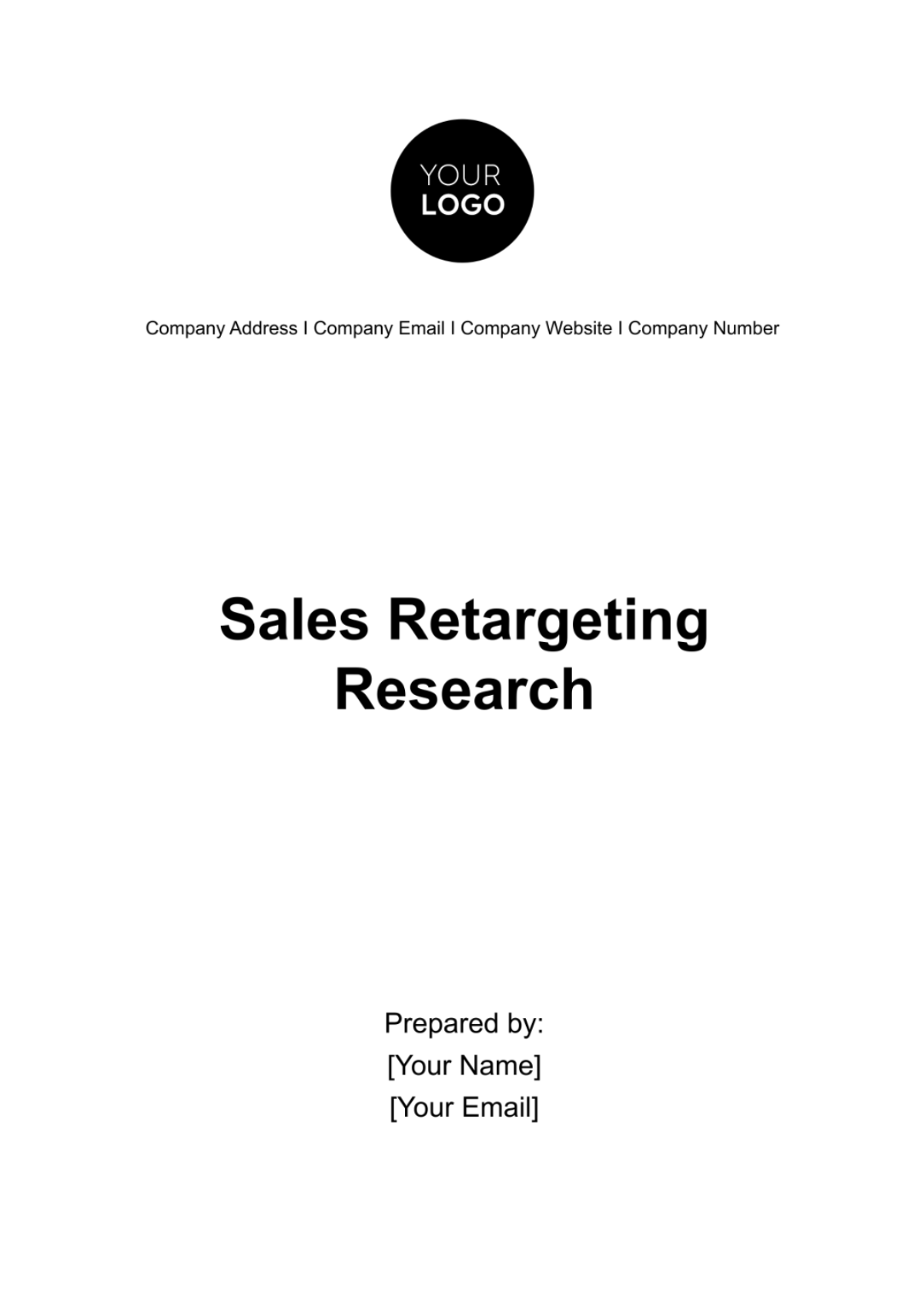 Sales Retargeting Research Template - Edit Online & Download