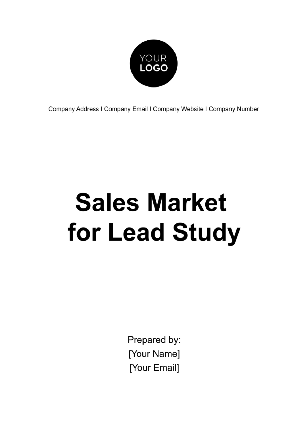 Sales Market for Lead Study Template - Edit Online & Download