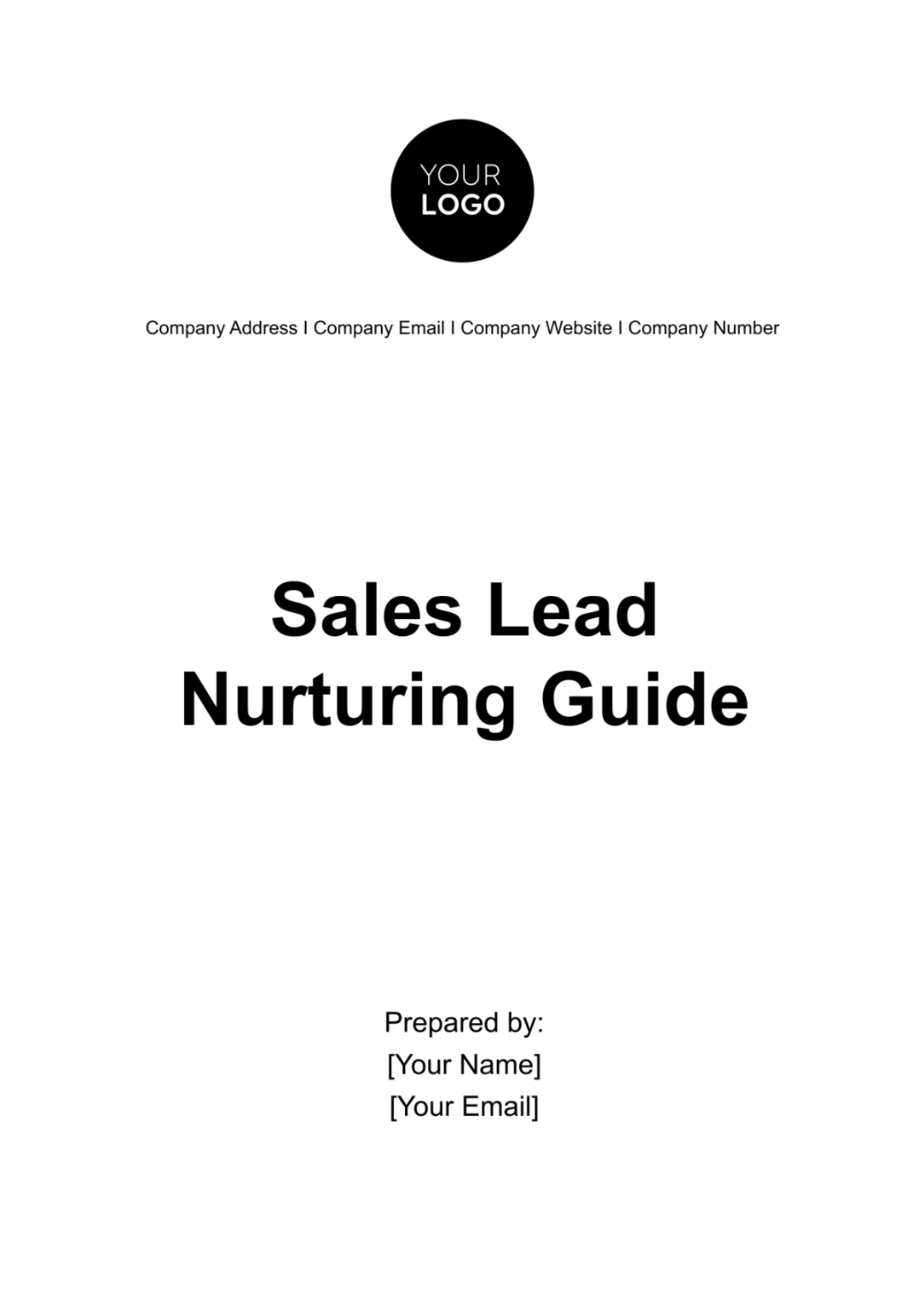 Sales Lead Nurturing Guide Template