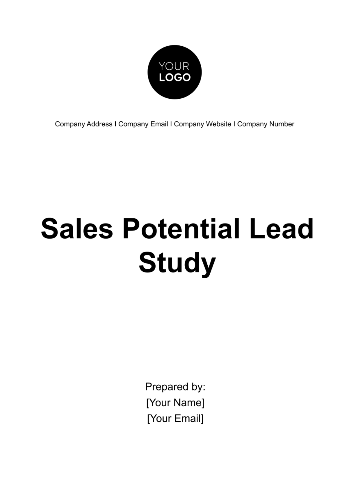 Sales Potential Lead Study Template