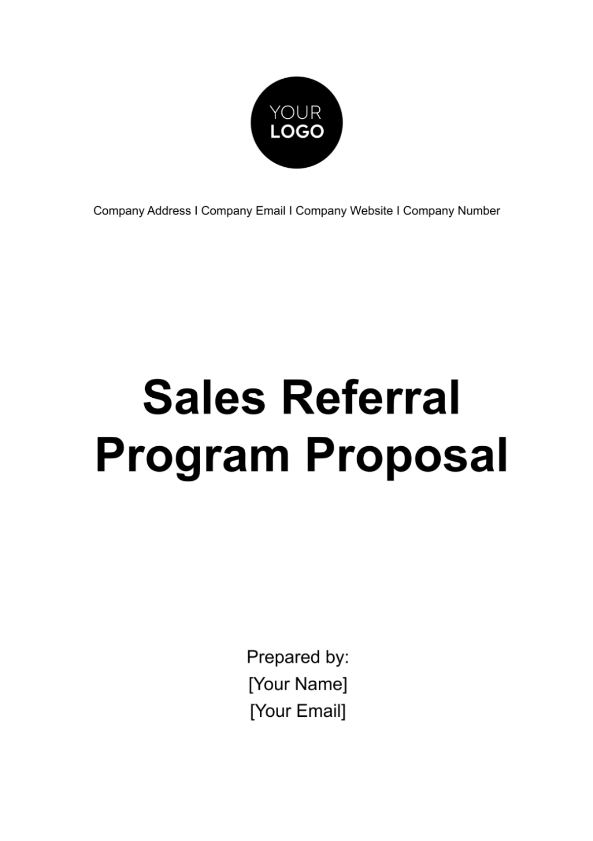 Free Sales Referral Program Proposal Template