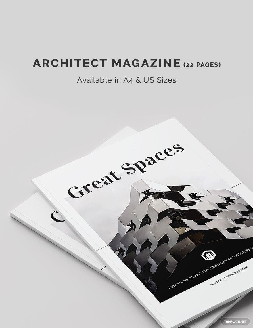 Free Architect Magazine Template in Word, Apple Pages, Publisher, InDesign