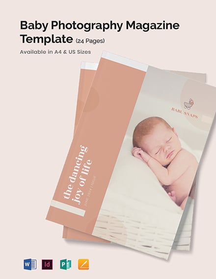 baby photography magazine template