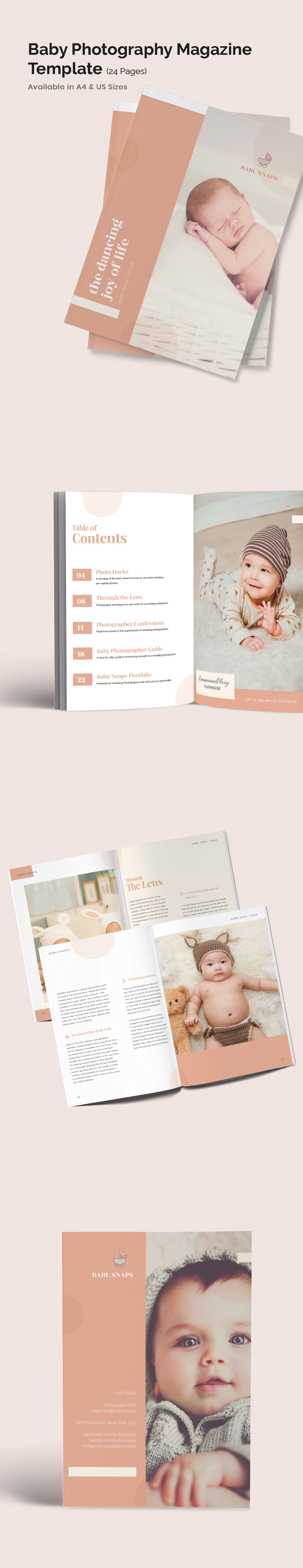 Baby Photography Magazine Template