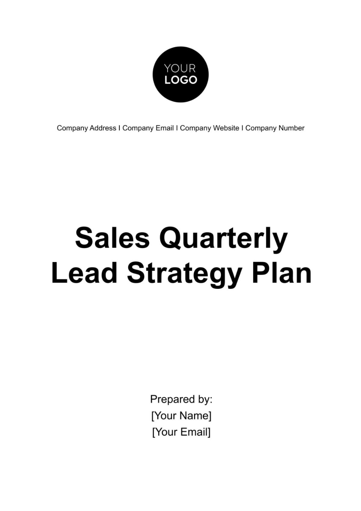 Sales Quarterly Lead Strategy Plan Template - Edit Online & Download