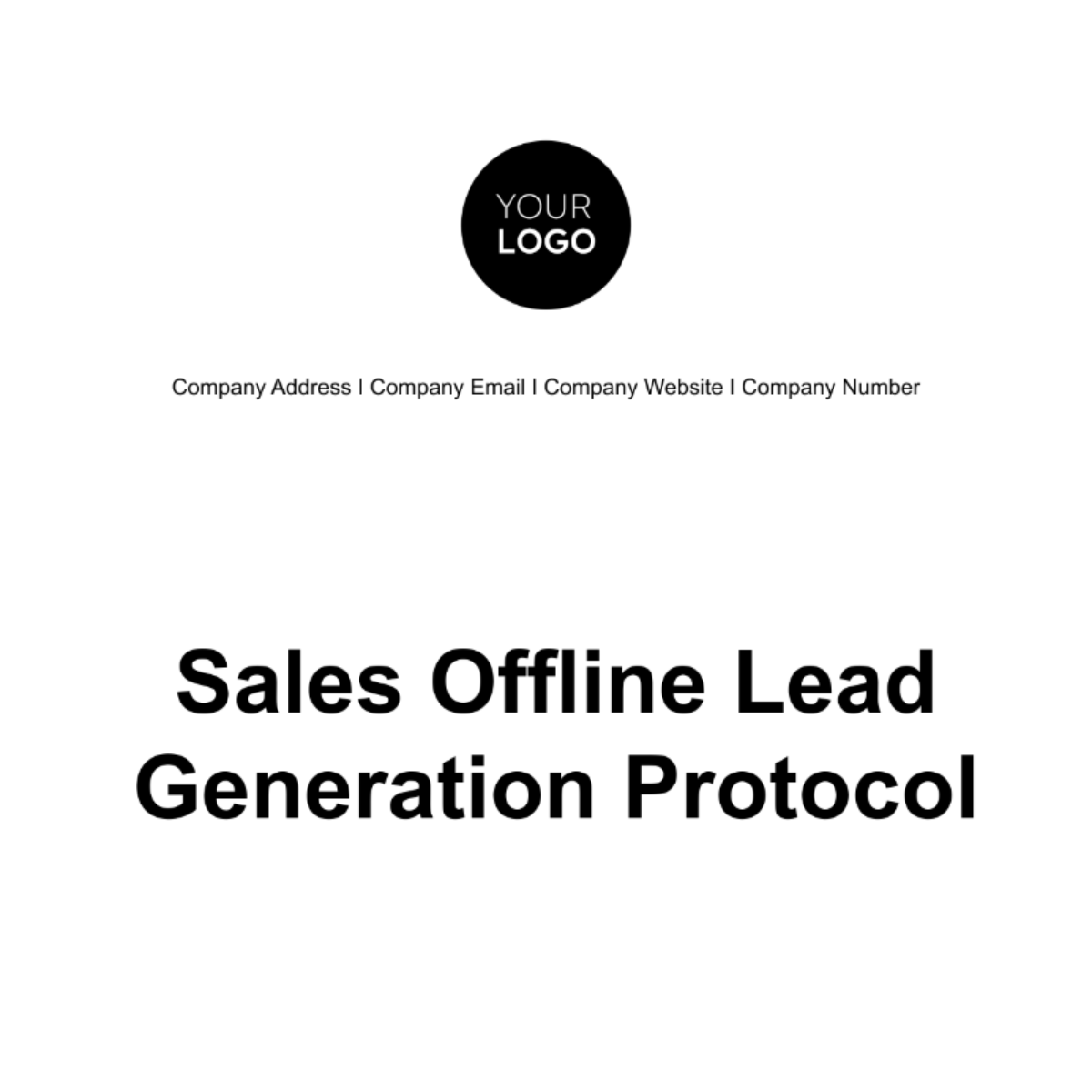 Sales Offline Lead Generation Protocol Template
