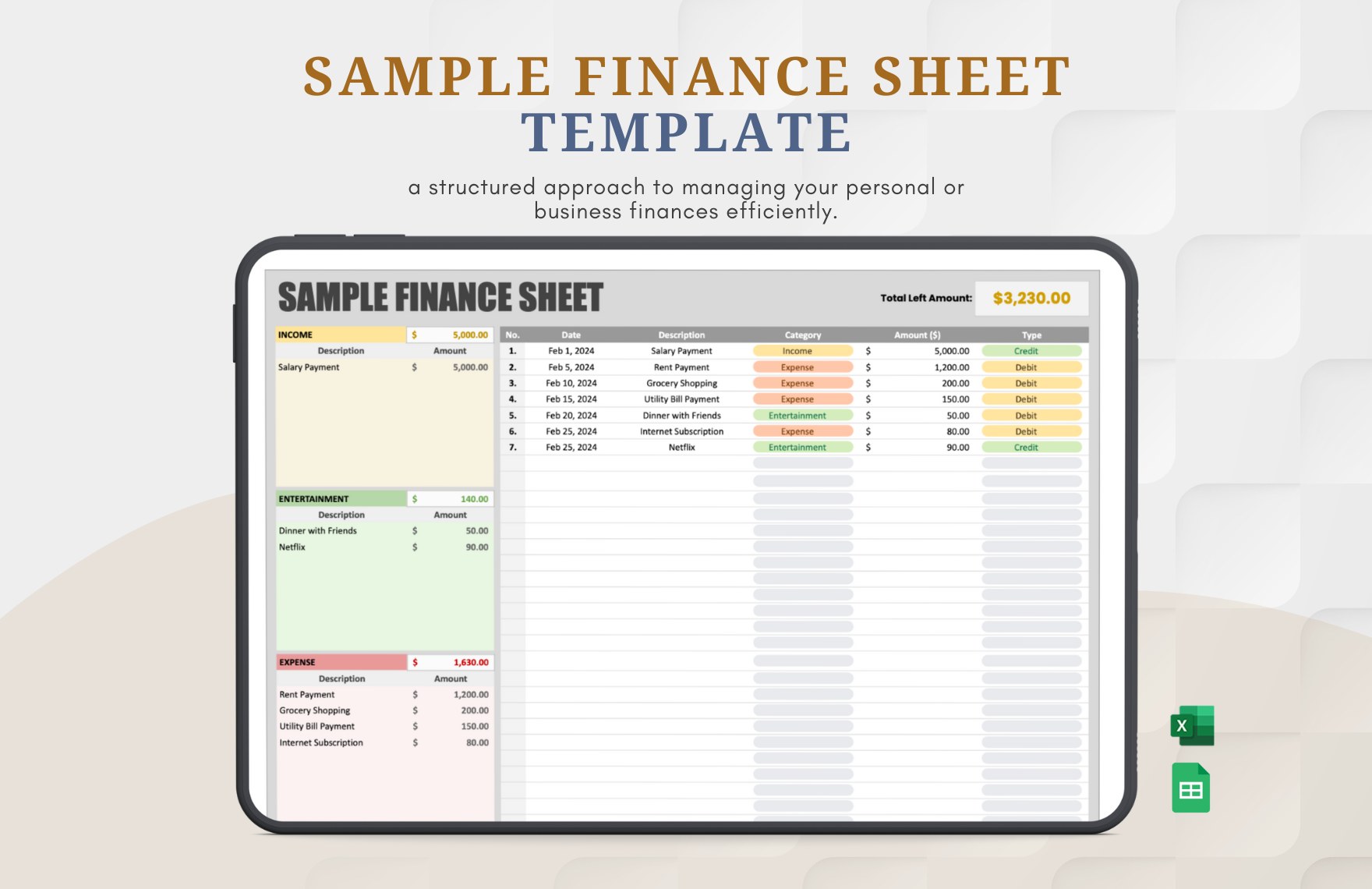 Free Finance Report Templates In Excel To Download