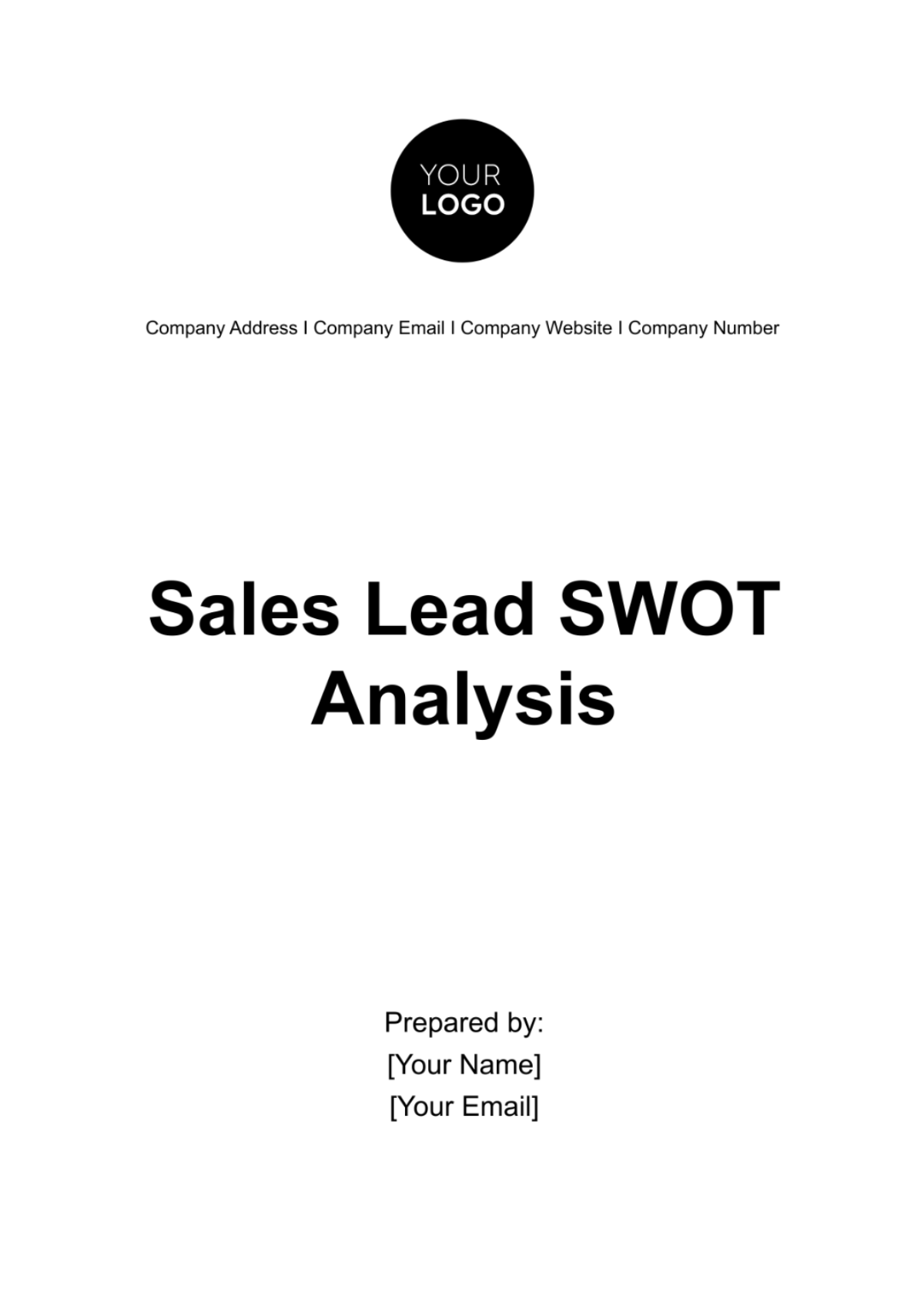 Sales Lead SWOT Analysis Template - Edit Online & Download