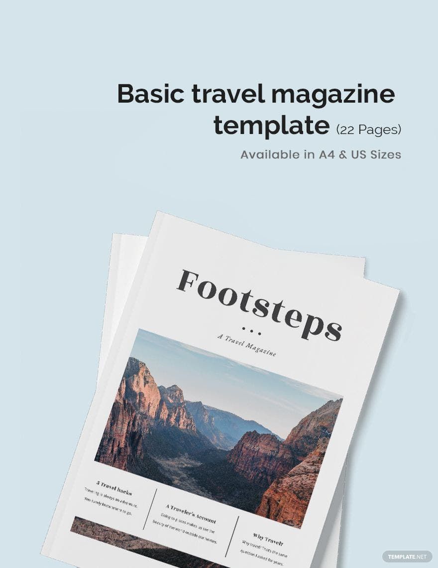 Basic Travel Magazine Template