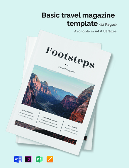 basic travel magazine template