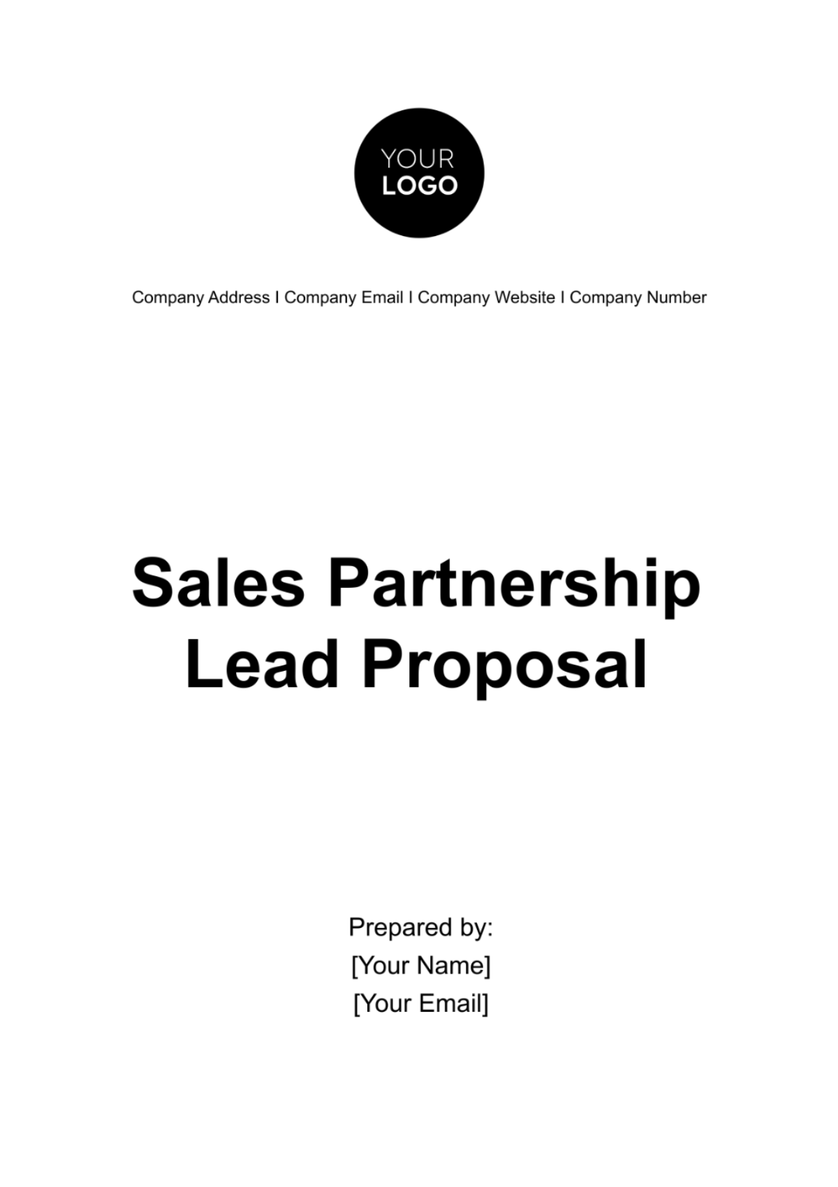 Sales Partnership Lead Proposal Template - Edit Online & Download