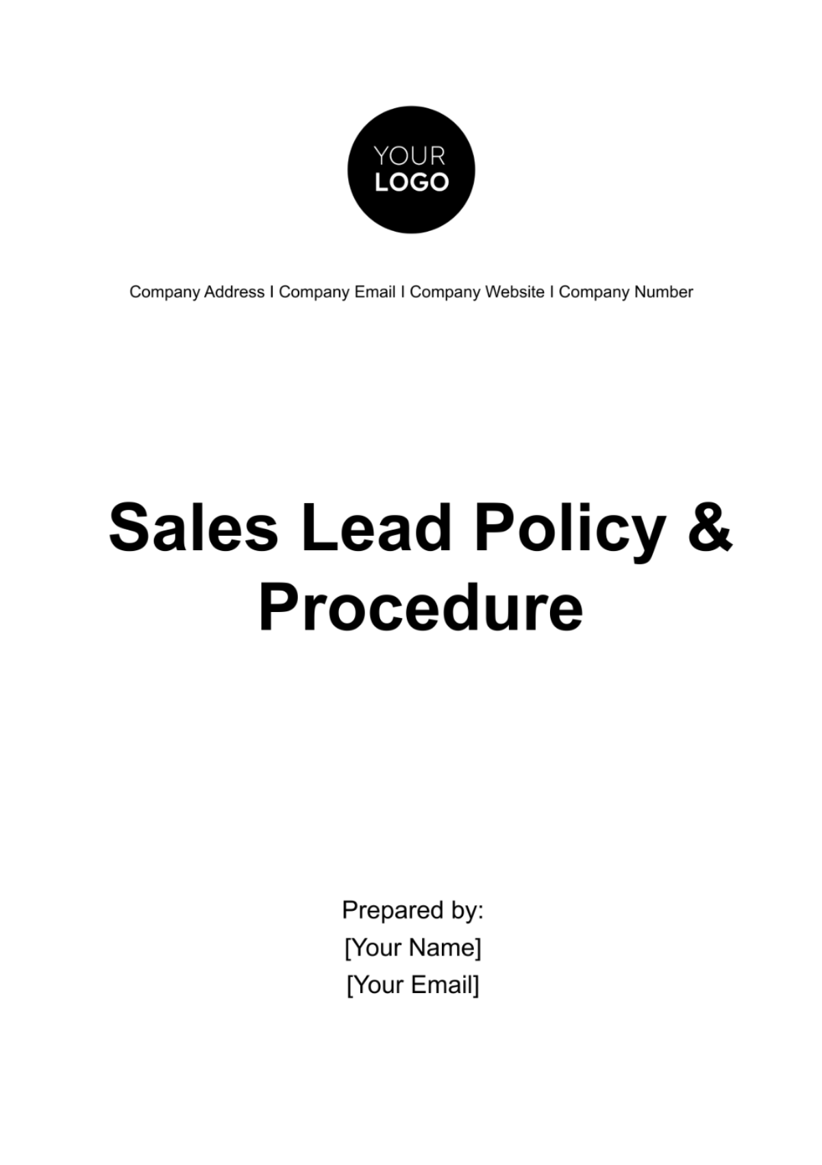 Sales Lead Policy & Procedure Template