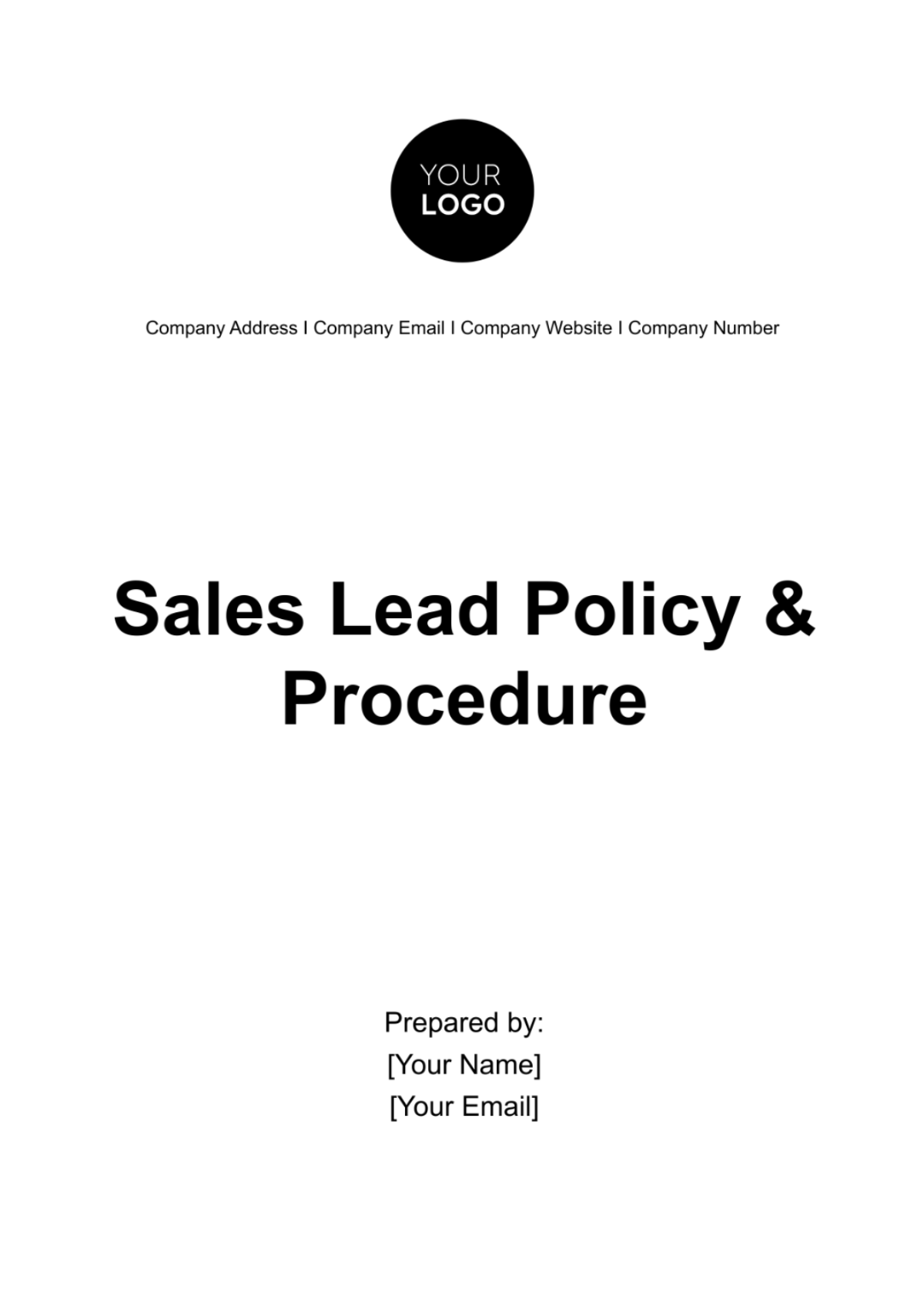 Sales Lead Policy & Procedure Template - Edit Online & Download