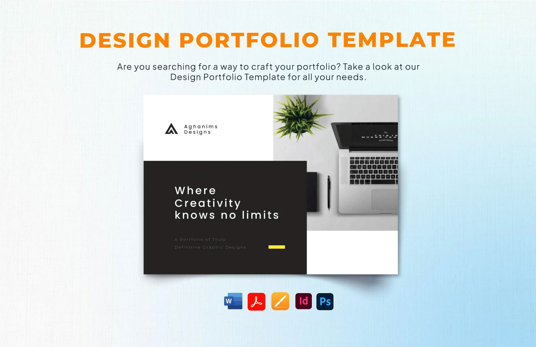 Design Portfolio Template in Word, PDF, PSD, Apple Pages, Publisher, InDesign