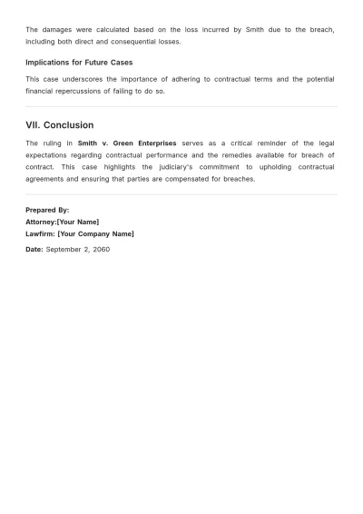 Free Case Brief Template to Edit Online