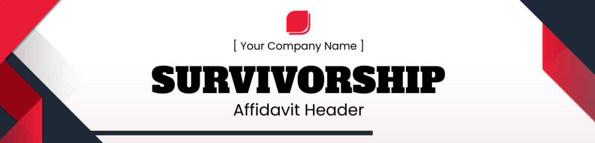 Affidavit of Survivorship Header Template - Edit Online & Download