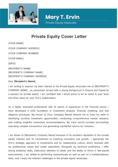 Free Private Equity Cover Letter Template to Edit Online