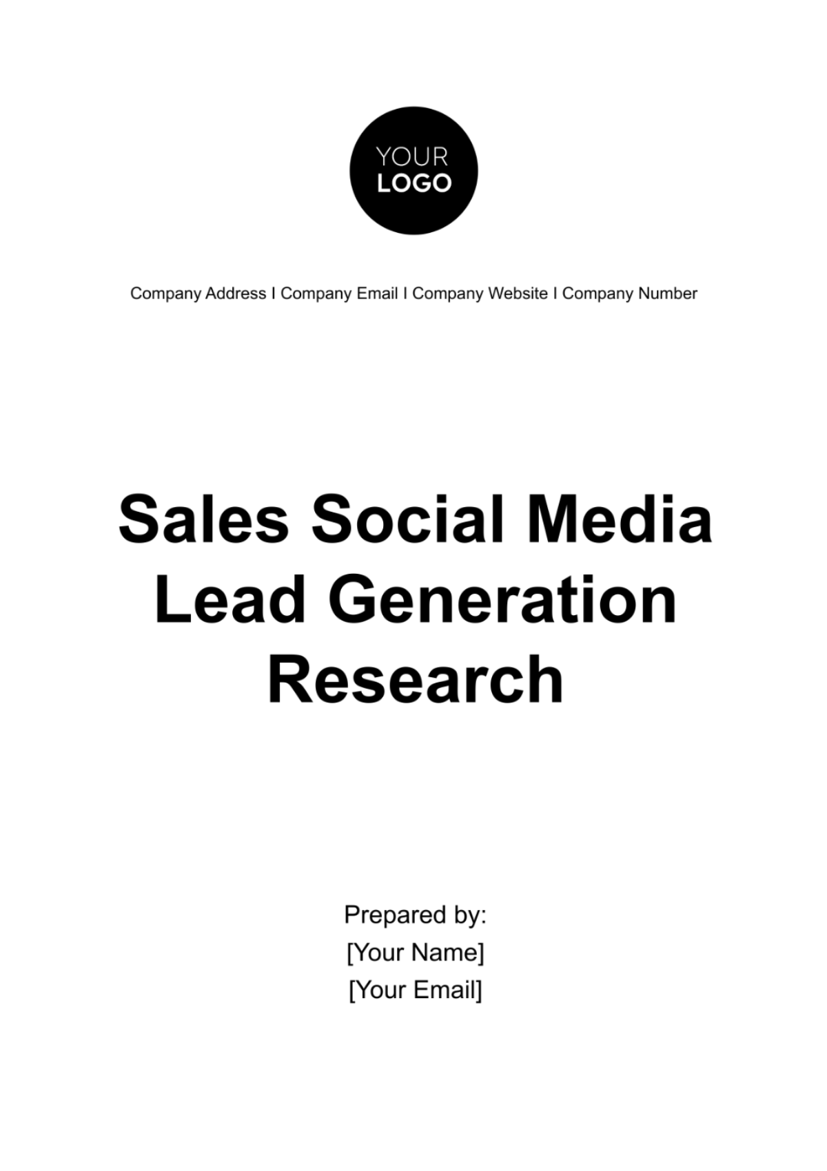 Sales Social Media Lead Generation Research Template