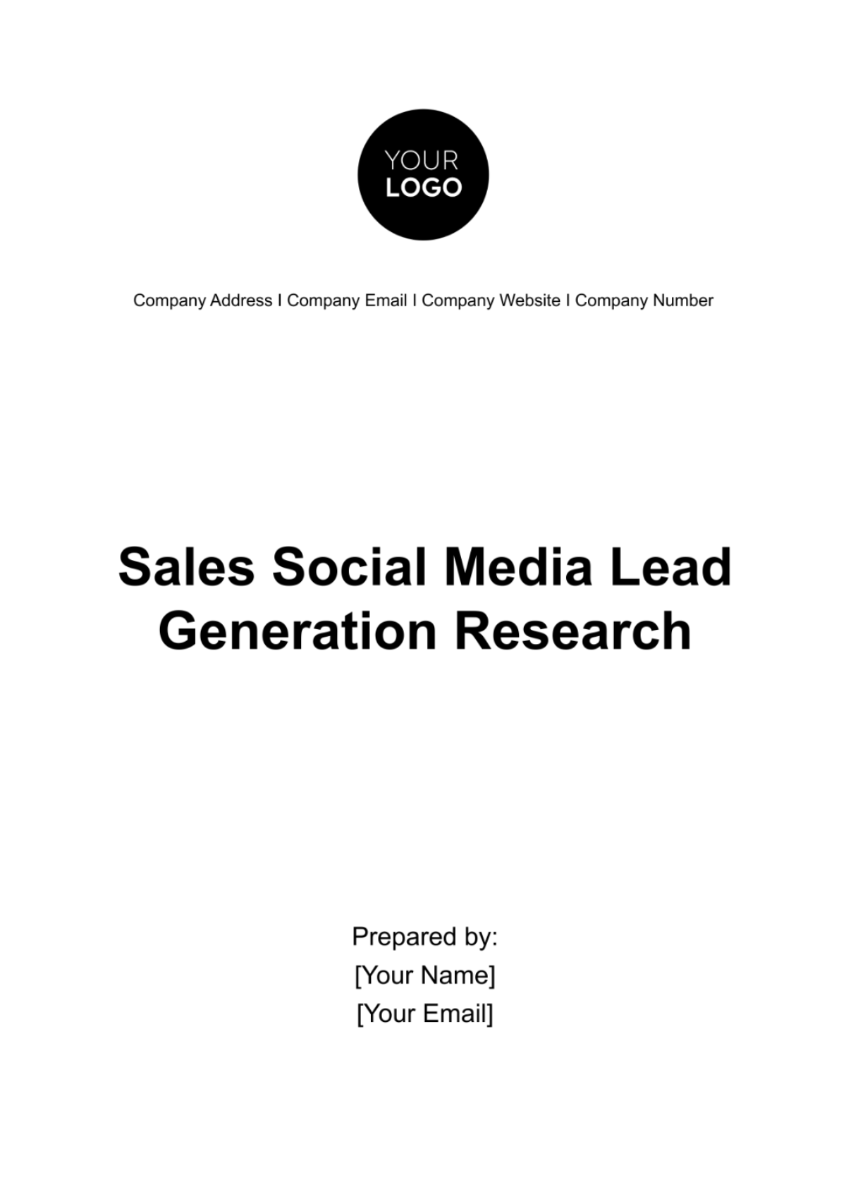 Sales Social Media Lead Generation Research Template - Edit Online & Download