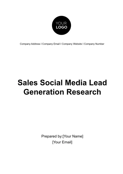 Free Sales Social Media Lead Generation Research Template to Edit Online