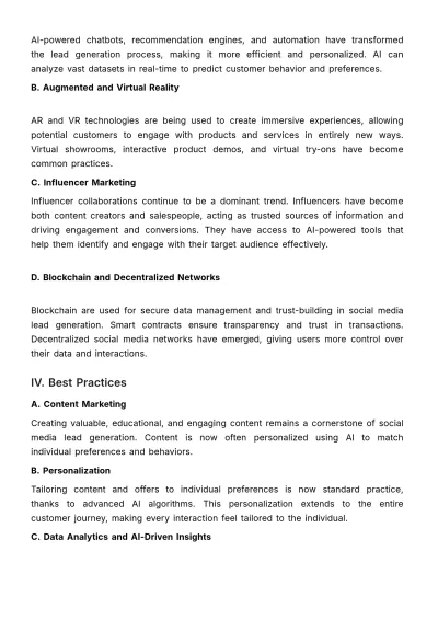 Free Sales Social Media Lead Generation Research Template to Edit Online
