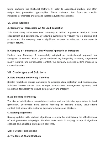 Free Sales Social Media Lead Generation Research Template to Edit Online