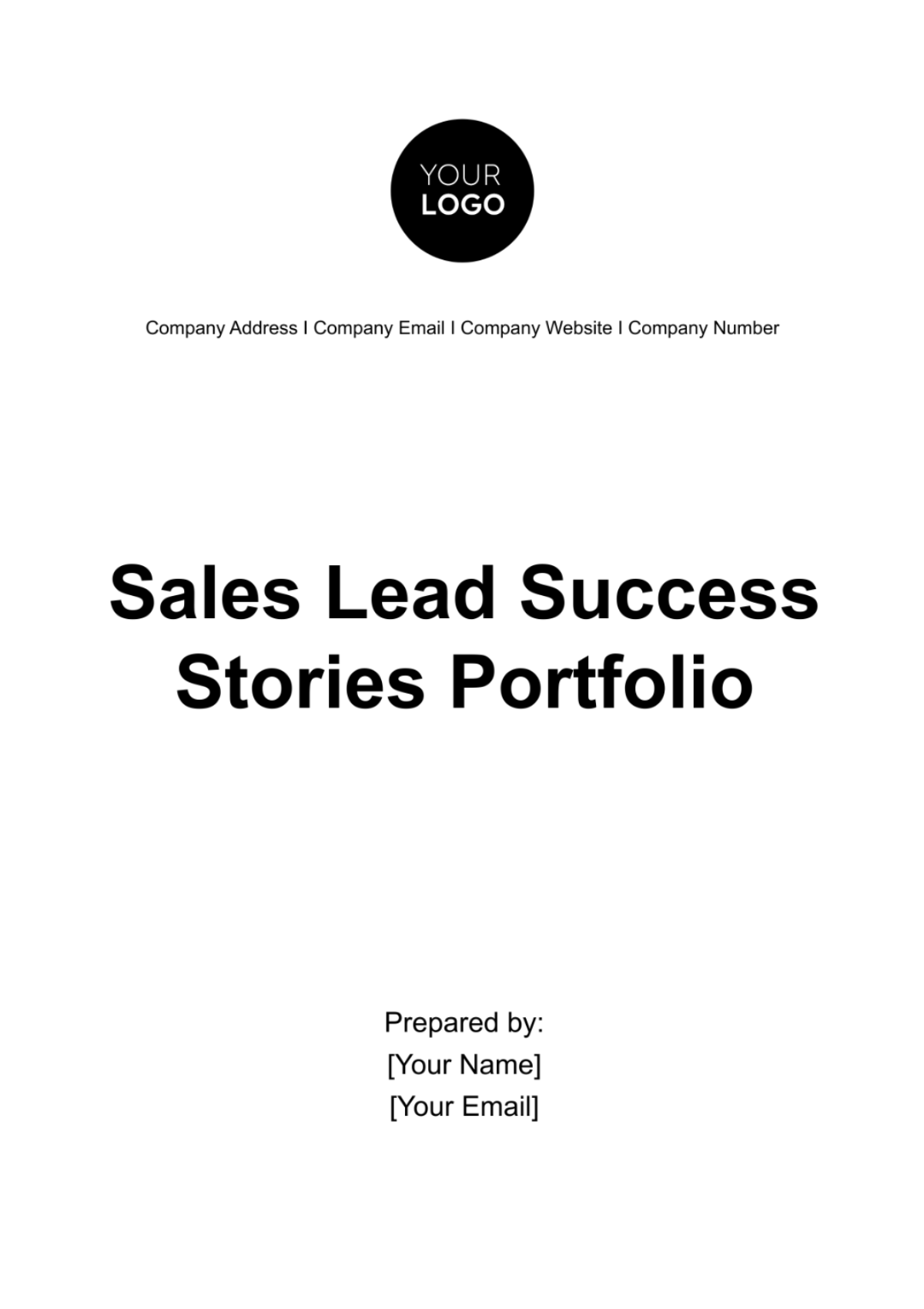 Free Sales Lead Success Stories Portfolio Template