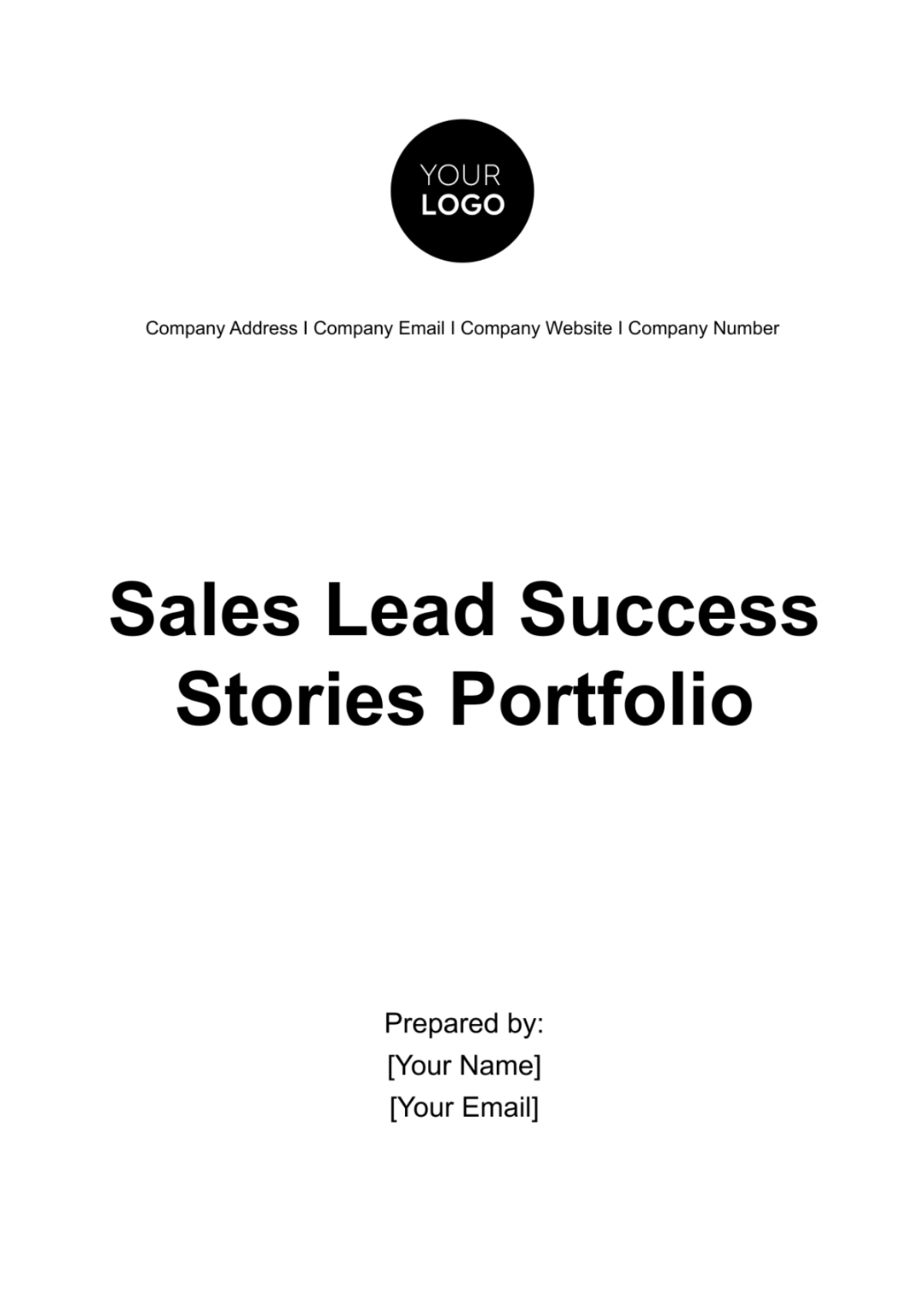 Sales Lead Success Stories Portfolio Template - Edit Online & Download