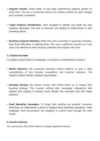 Free Sales Lead Success Stories Portfolio Template to Edit Online