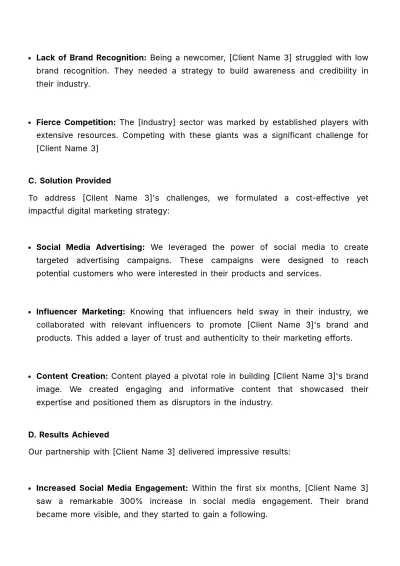 Free Sales Lead Success Stories Portfolio Template to Edit Online
