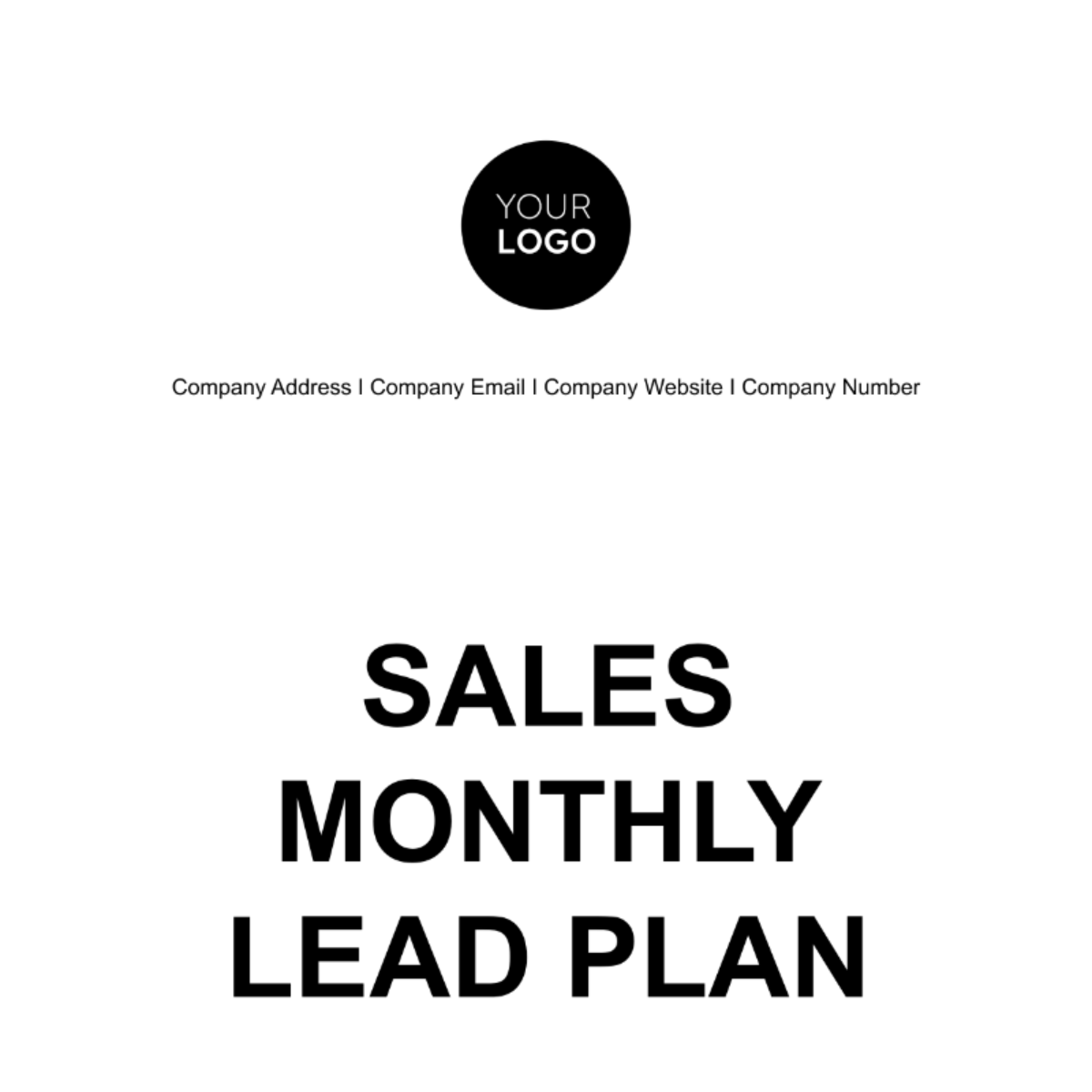 Sales Monthly Lead Plan Template - Edit Online & Download