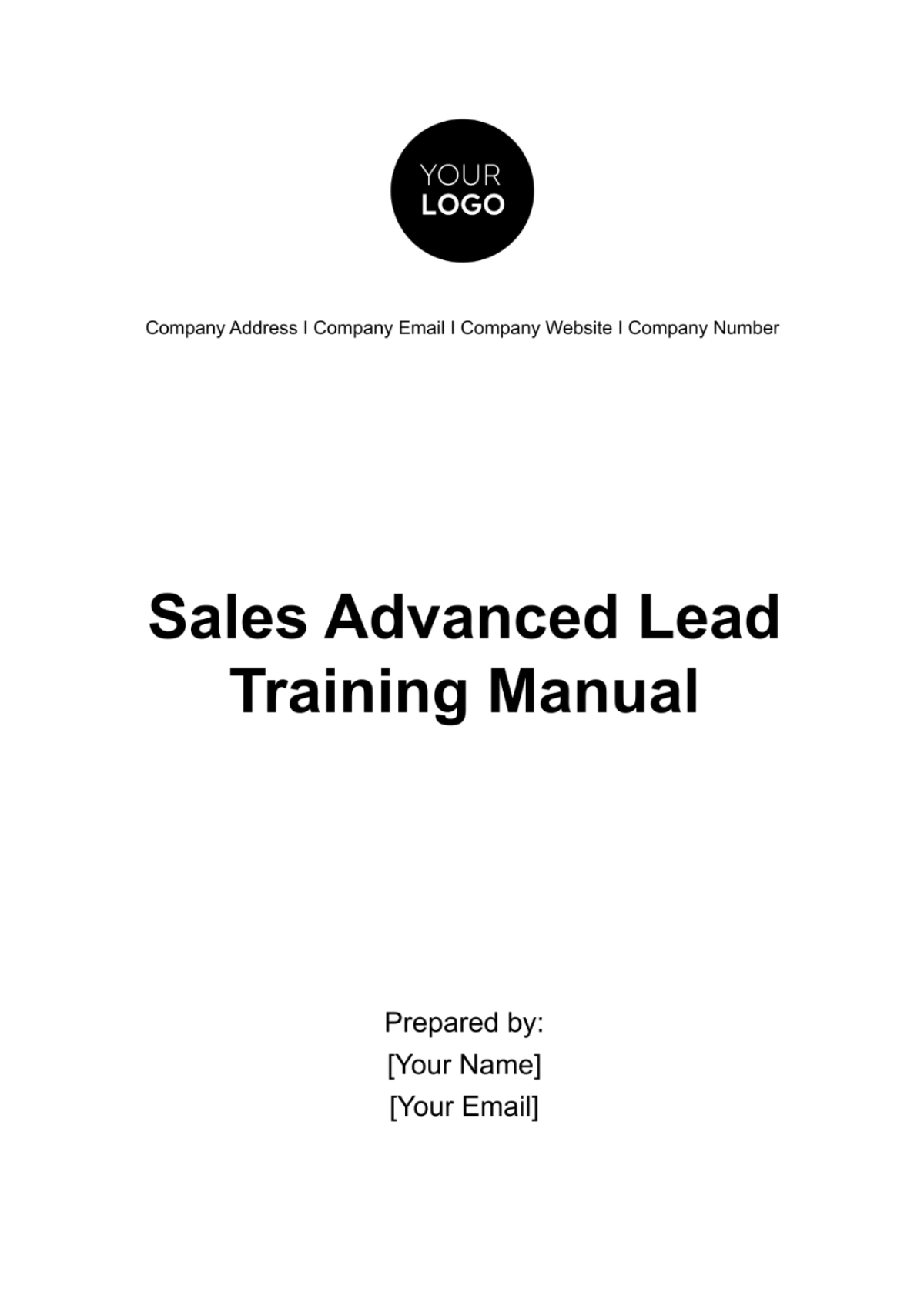 Sales Advanced Lead Training Manual Template - Edit Online & Download