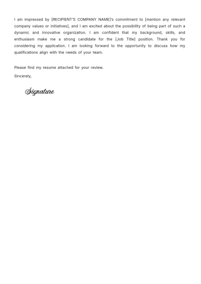 Free New Career Cover Letter Template to Edit Online