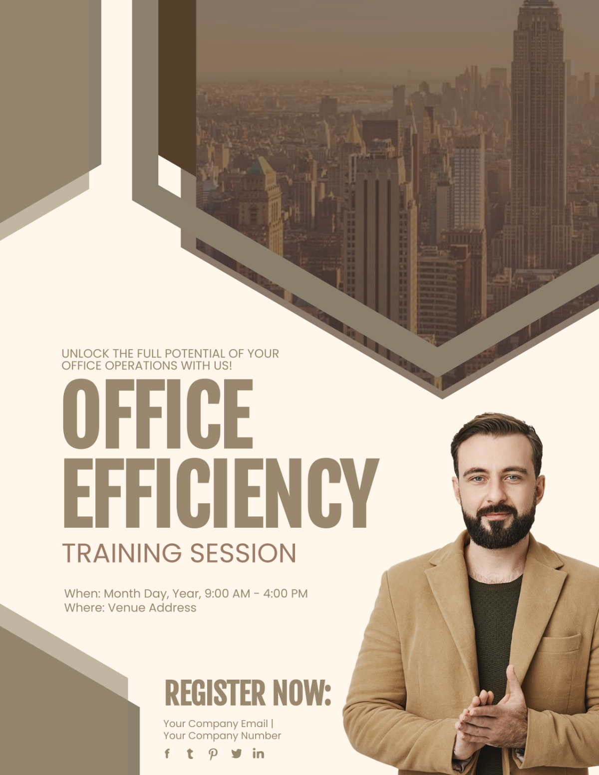 Office Efficiency Training Session Flyer