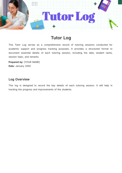 Free Tutor Log Template to Edit Online