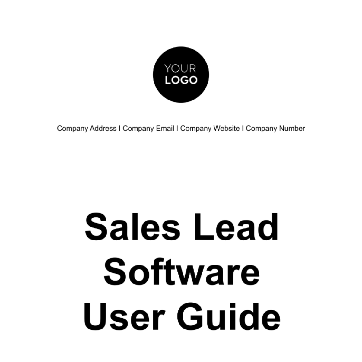 Free Sales Lead Software User Guide Template