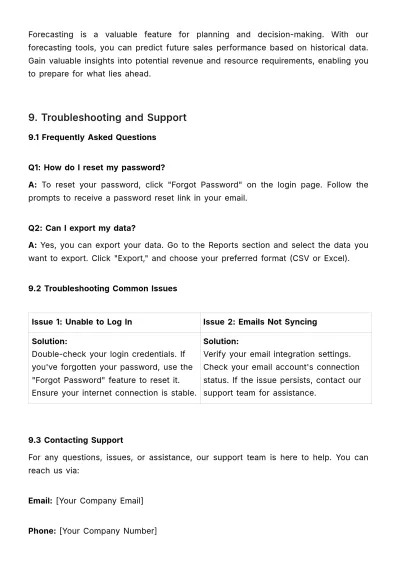 Free Sales Lead Software User Guide Template to Edit Online