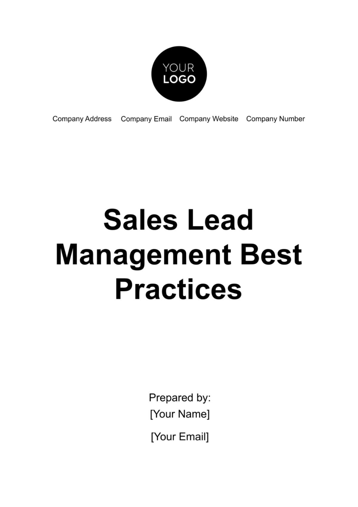 Free Sales Lead Management Best Practices Template