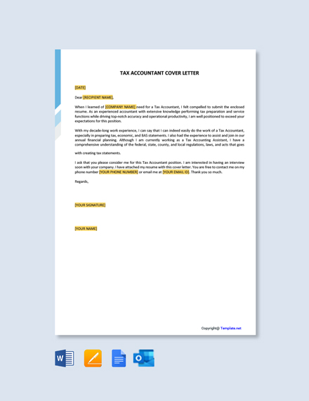 Experienced Accountant Resume Cover Letter Template - Google Docs, Word ...