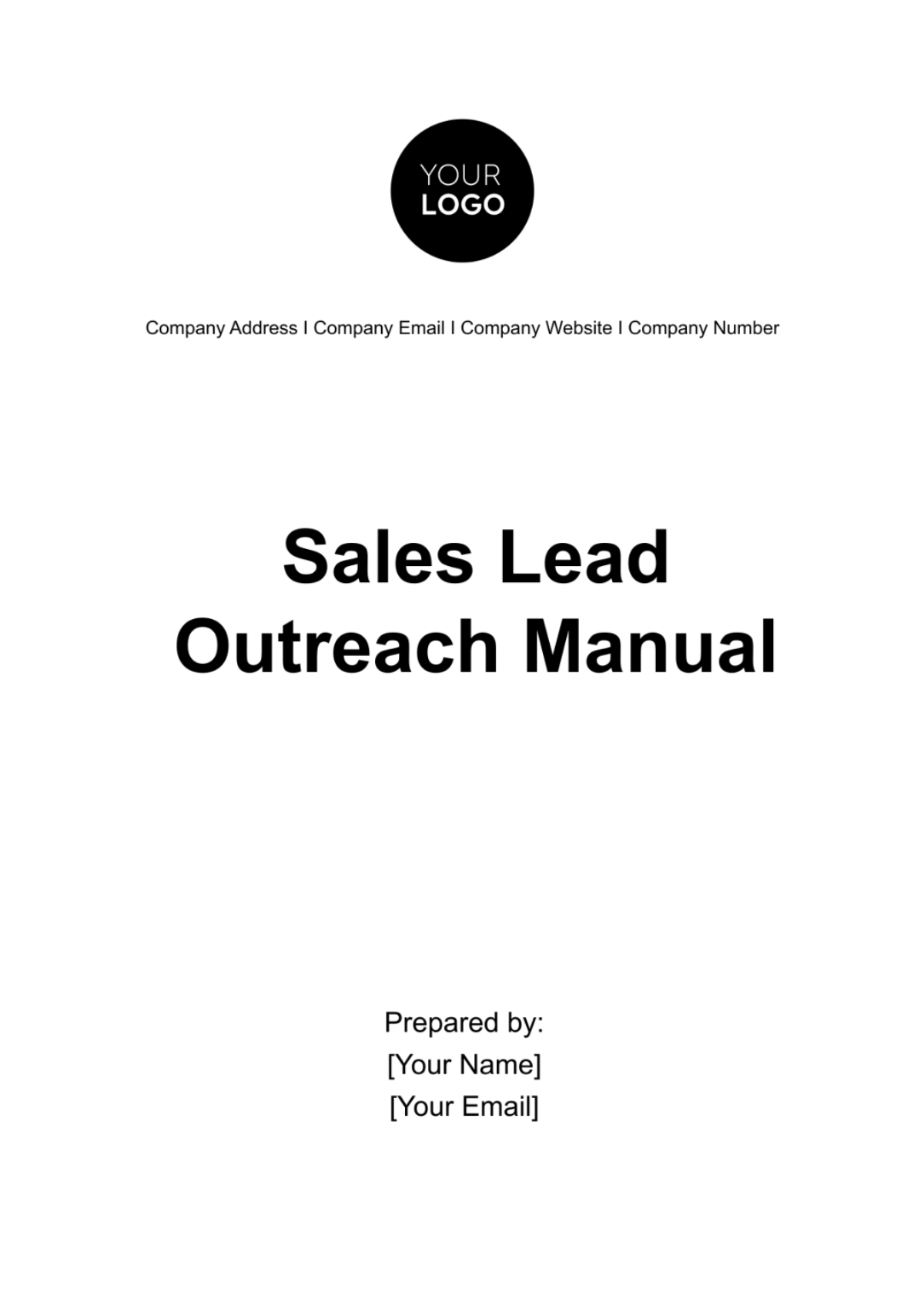 Free Sales Lead Outreach Manual Template