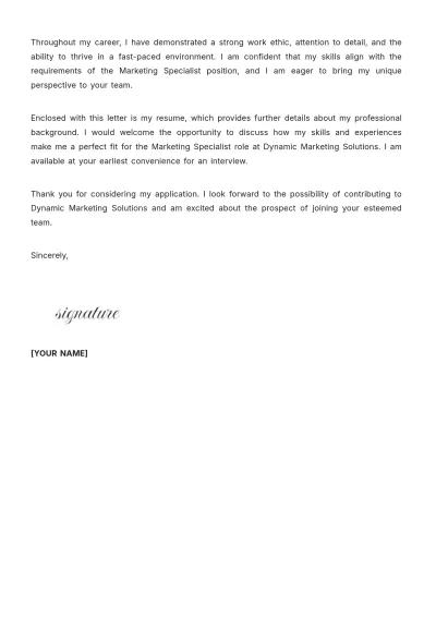 Free Recruitment Cover Letter Template to Edit Online