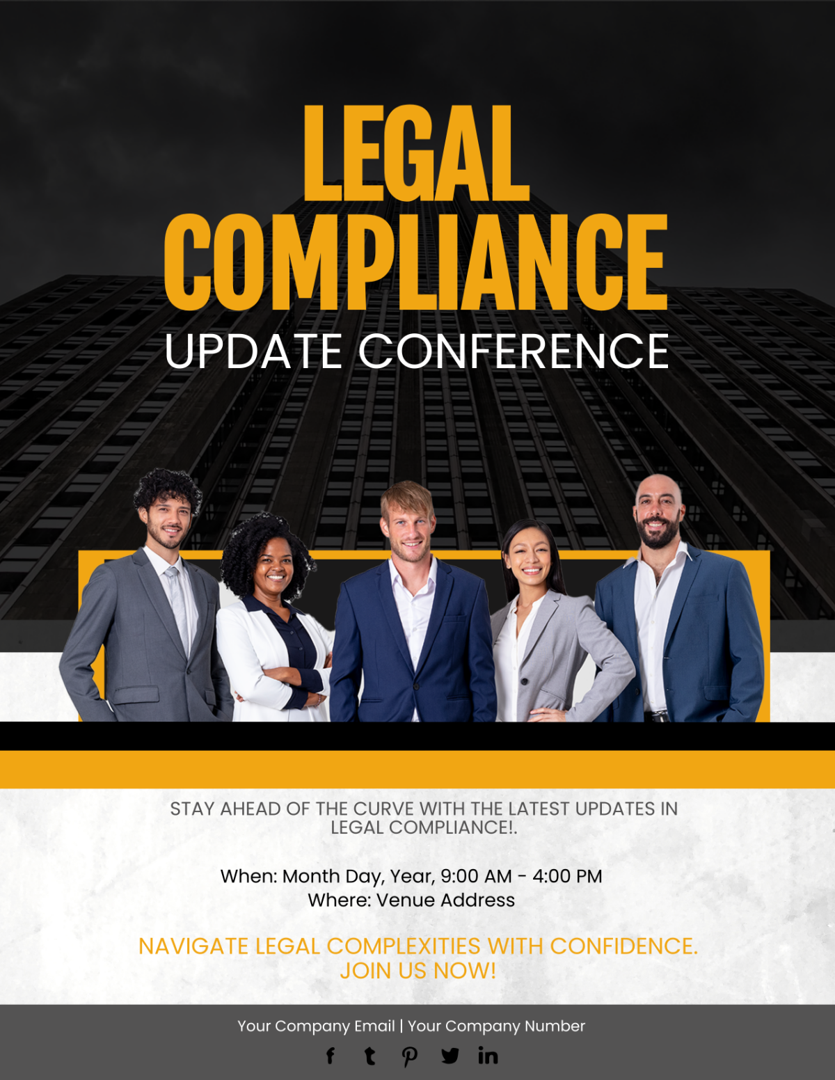 Legal Compliance Update Conference Flyer Template