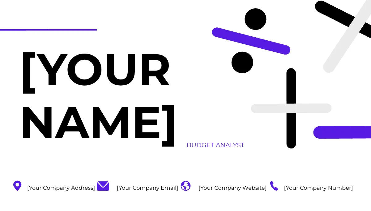 Free Budget Analyst Business Card Template to Edit Online
