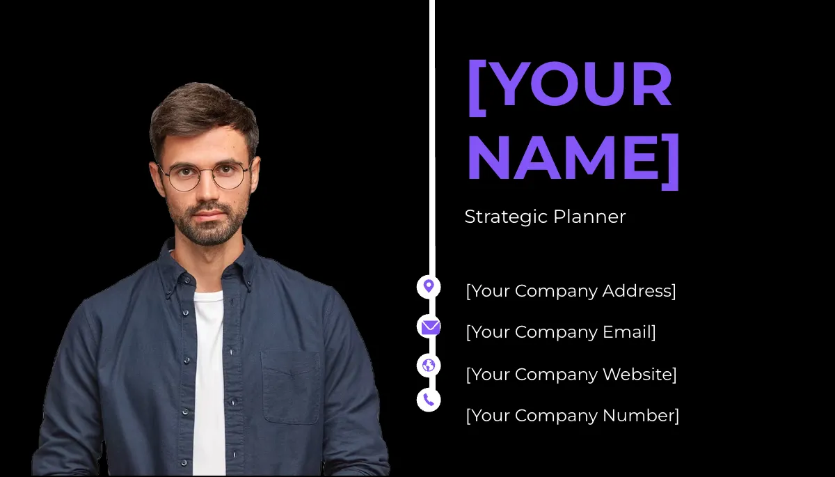 Free Strategic Planner Business Card Template to Edit Online