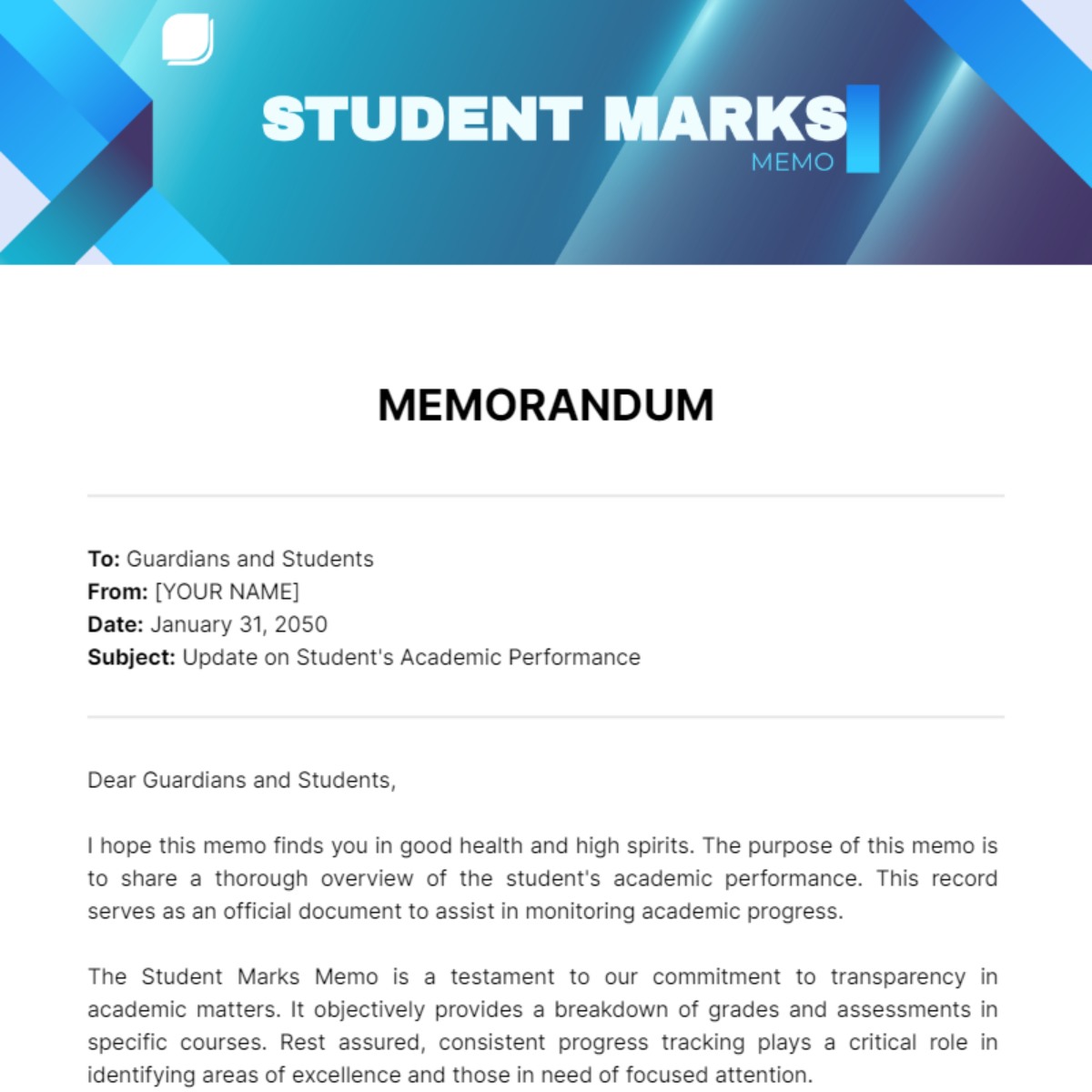 Student Marks Memo - Edit Online & Download