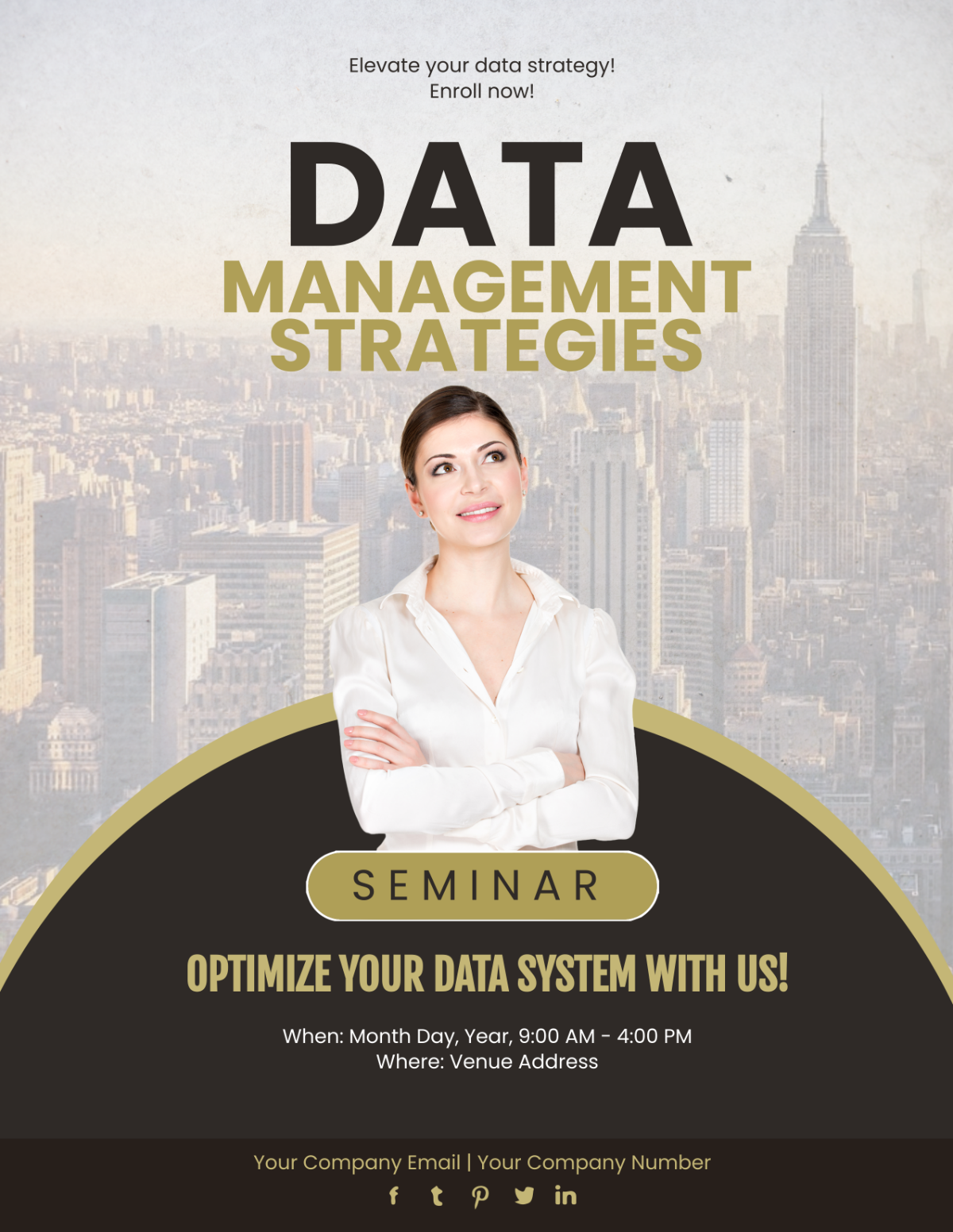 Data Management Strategies Seminar Flyer Template