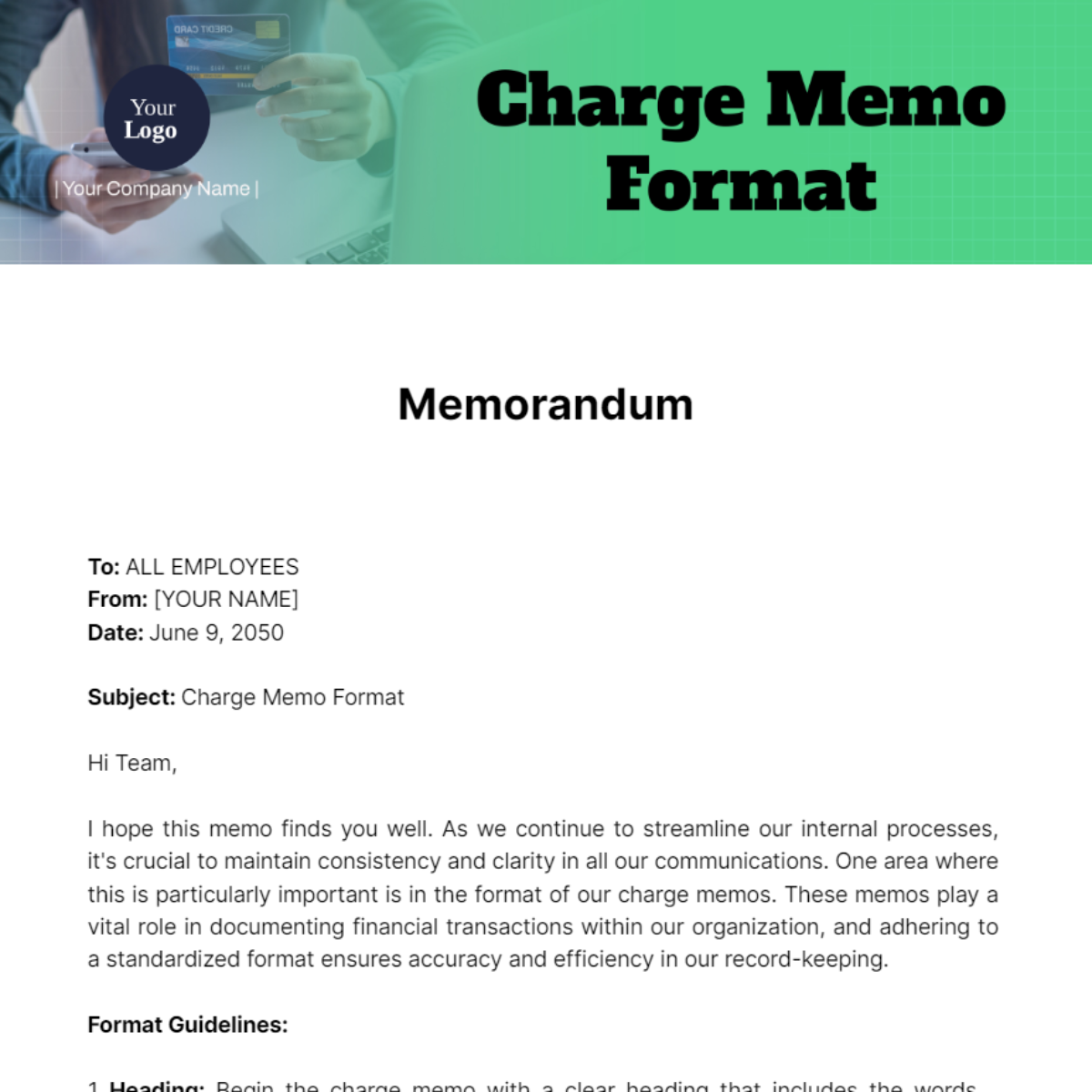 Charge Memo Format - Edit Online & Download